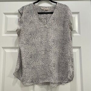 Women's Loft Polka Dot Sleeveless Blouse XL